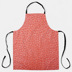 Sample of orange leather upholstery textureabstrac apron