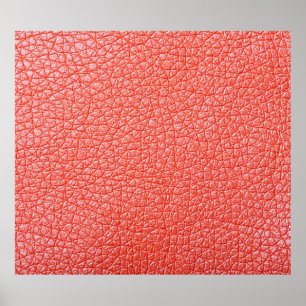 Sample of orange leather upholstery textureabstrac poster