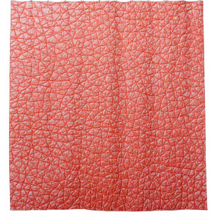 Sample of orange leather upholstery textureabstrac shower curtain
