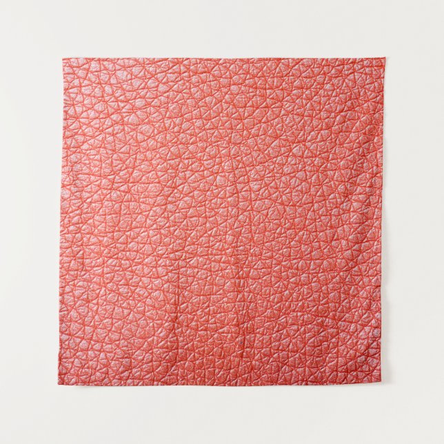 Sample of orange leather upholstery textureabstrac tapestry (Front)