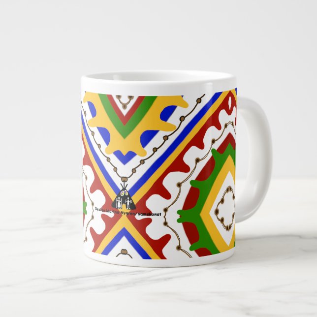 Sample pattern large coffee mug (Front Right)