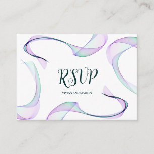 Sample purple QR code RSVP Enclosure Card