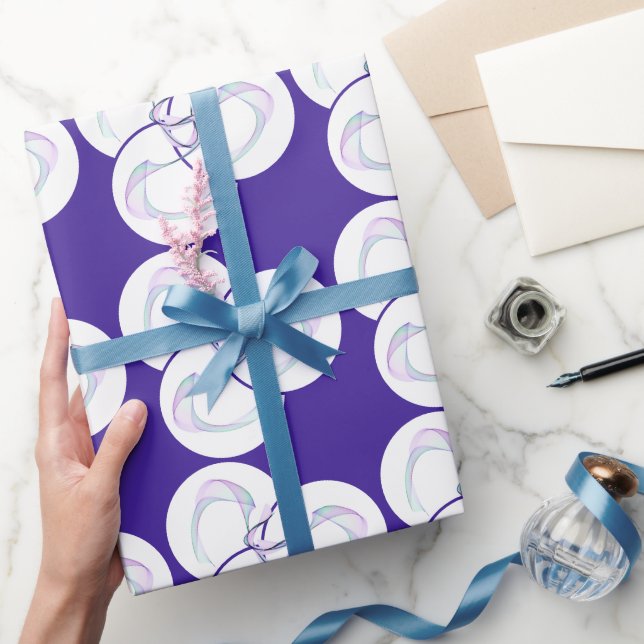 Sample Purple Wave Wrapping Paper (Gifting)