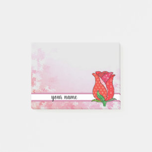 sample rose , personalized post-it notes