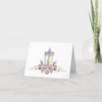 Sample Rustic Floral Roses & Lantern Blank