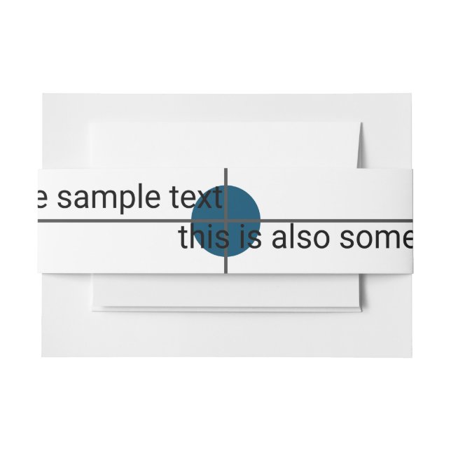 sample test invitation belly band (Front Example)