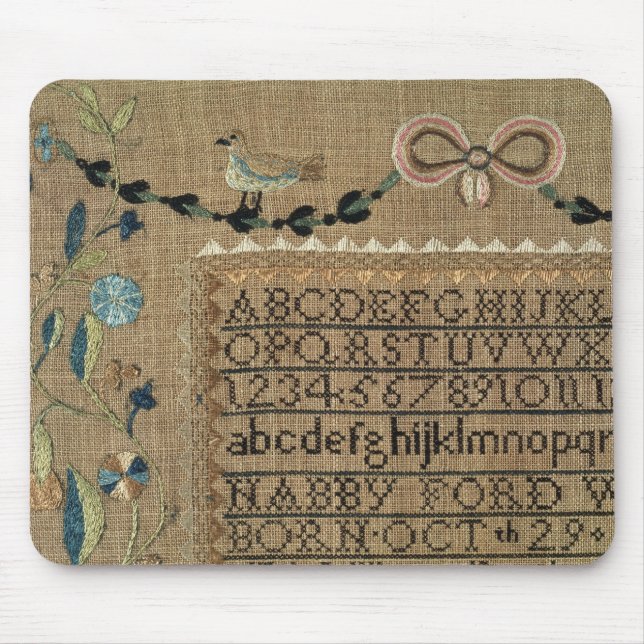Sampler by N.Ford, 1799, New Hampshire Mouse Pad (Front)