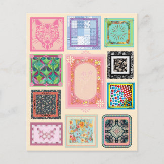 Sampler Scrapbook Paper with Miniature Frames
