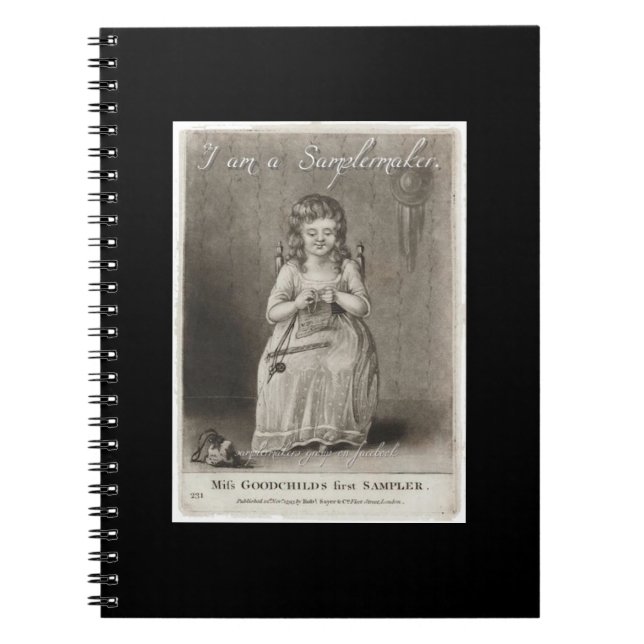 Samplermakers Spiral Notebook ~ from Notforgotten (Front)