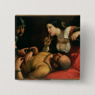 Samson and Delilah 15 Cm Square Badge