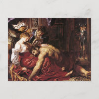 Samson and Delilah by Peter Paul Rubens Postcard
