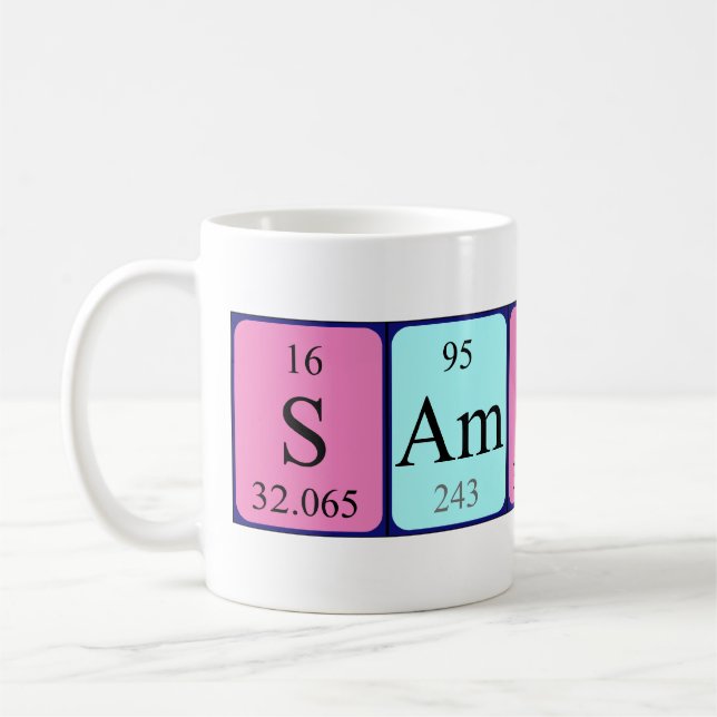 Samson periodic table name mug (Left)