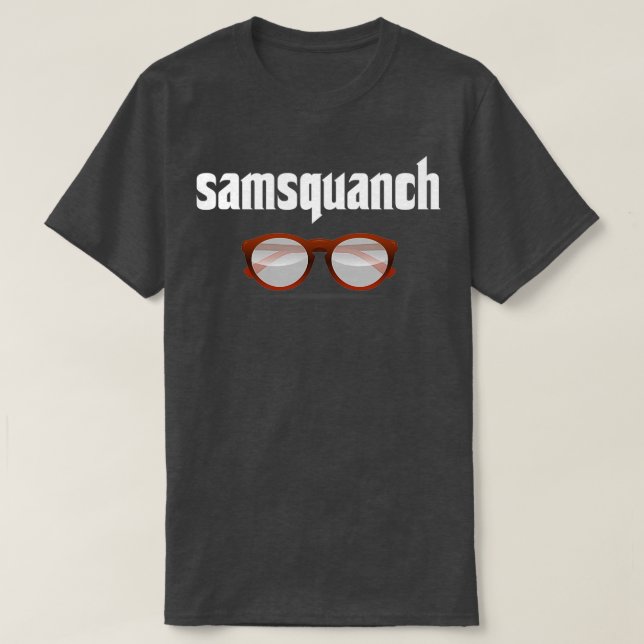 Samsquanch Funny Looking Glasses Bigfoot Graphic T-Shirt (Design Front)