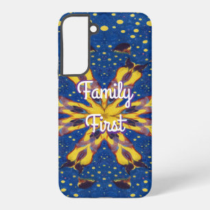 Samsung Case with “Family First” – Elegant Massage
