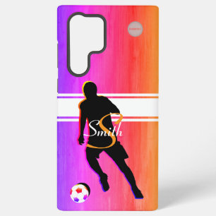 Samsung Cell Phone Case Soccer Graphic w Name