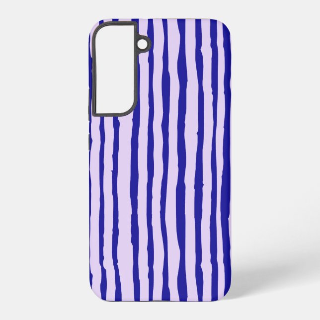 Samsung galaxy phone case blue stripes (Back)