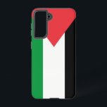 Samsung Galaxy S21 Case Flag of Palestine<br><div class="desc">Protect your Samsung Galaxy S21 with pride using this meaningful case featuring the flag of Palestine! This sleek and durable phone case showcases the bold colours and powerful symbolism of the Palestinian flag — red, black, white, and green — in a striking design that honours cultural identity and heritage. Perfectly...</div>
