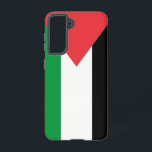 Samsung Galaxy S21 Case Flag of Palestine<br><div class="desc">Protect your Samsung Galaxy S21 with pride using this meaningful case featuring the flag of Palestine! This sleek and durable phone case showcases the bold colours and powerful symbolism of the Palestinian flag — red, black, white, and green — in a striking design that honours cultural identity and heritage. Perfectly...</div>