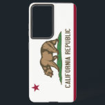 Samsung Galaxy S21 Plus Case Flag of California<br><div class="desc">Embrace California's spirit with our Samsung Galaxy S21 Plus cover featuring the iconic flag of the Golden State! This cover is meticulously designed to showcase the bold elements of the California state flag. It features a white field with a red stripe along the bottom, symbolising courage, and a California grizzly...</div>