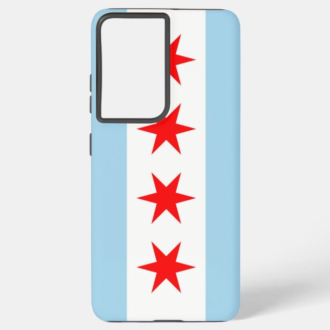 Samsung Galaxy S21 Ultra Case Flag of Chicago (Back)