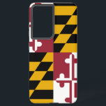 Samsung Galaxy S21 Ultra Case Flag of Maryland<br><div class="desc">Transform your Samsung Galaxy S21 Ultra into a celebration of Maryland's pride with our exclusive phone cover featuring the state flag! Crafted with meticulous attention to detail, this cover proudly showcases the distinctive elements of the Maryland flag. It features a unique design of alternating quadrants of black and gold with...</div>
