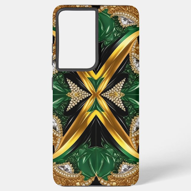 Samsung Galaxy S21 Ultra Case Jamaican Colours (Back)