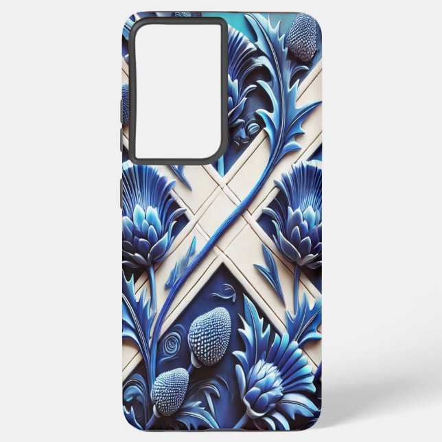 Samsung Galaxy S21 Ultra Case Scottish Thistles (Back)