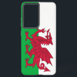 Samsung Galaxy S21 Ultra Case with flag of Wales<br><div class="desc">Introducing our Samsung Galaxy S21 Ultra case featuring the flag of Wales, designed to blend protection with Welsh cultural pride! Crafted with attention to detail, this case celebrates Wales' rich heritage and national identity. The design prominently features the iconic red dragon on a green and white field, symbolising the country's...</div>