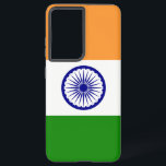 Samsung Galaxy S21 Ultra Case with India flag<br><div class="desc">Add a touch of Indian pride to your Samsung Galaxy S21 Ultra with our exclusive cover featuring the flag of India! Crafted with meticulous attention to detail, this cover celebrates Indian heritage and cultural richness. The design proudly showcases the iconic tricolor pattern of saffron, white, and green, with the Ashoka...</div>