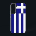 Samsung Galaxy S22 Case Flag of Greece<br><div class="desc">Transform your Samsung Galaxy S22 into a celebration of Greek heritage with our exclusive cover featuring the flag of Greece! Crafted with meticulous attention to detail, this cover proudly showcases the iconic design of the Greek flag. The flag features nine horizontal stripes of blue and white, with a white cross...</div>