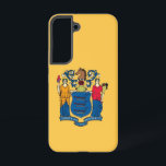 Samsung Galaxy S22 Case Flag of New Jersey<br><div class="desc">Transform your Samsung Galaxy S22 into a celebration of New Jersey's heritage with our exclusive phone cover featuring the state flag! Crafted with meticulous attention to detail, this cover proudly showcases the distinctive elements of the New Jersey flag. It features the state's gold seal centred on a buff-coloured background. The...</div>