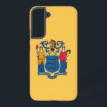 Samsung Galaxy S22 Plus Case Flag of New Jersey<br><div class="desc">Transform your Samsung Galaxy S22 Plus with the pride of New Jersey using our exclusive phone cover featuring the state flag! Crafted with meticulous attention to detail, this cover celebrates the unique heritage and pride of New Jersey. The design prominently showcases the distinctive elements of the New Jersey flag, including...</div>
