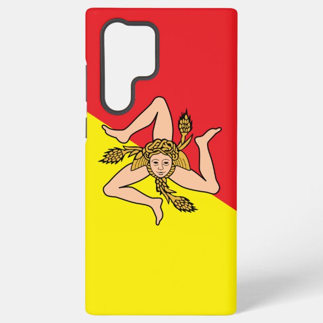 Samsung Galaxy S22 Ultra Case with Sicily flag (Back)