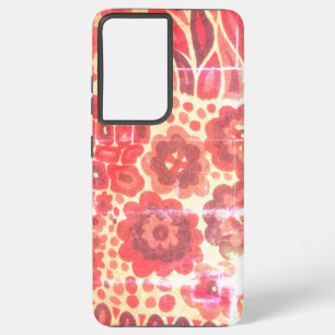 SAMSUNG GALAXYS21 CASE RETRO FLOWER DESIGN