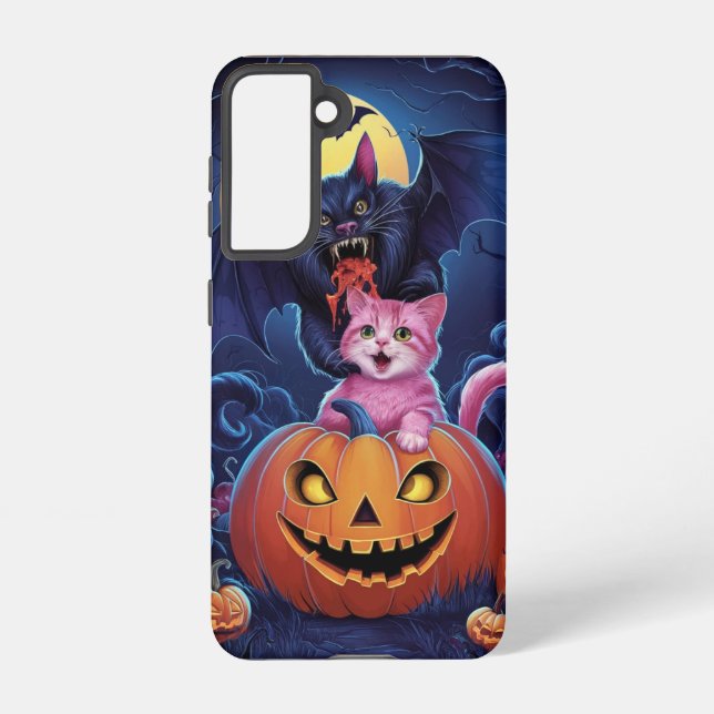 Samsung S21 FE 5G Cases Withe cute cat  (Back)