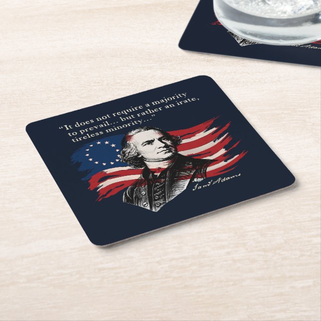 Samuel Adams Square Paper Coaster (Angled)