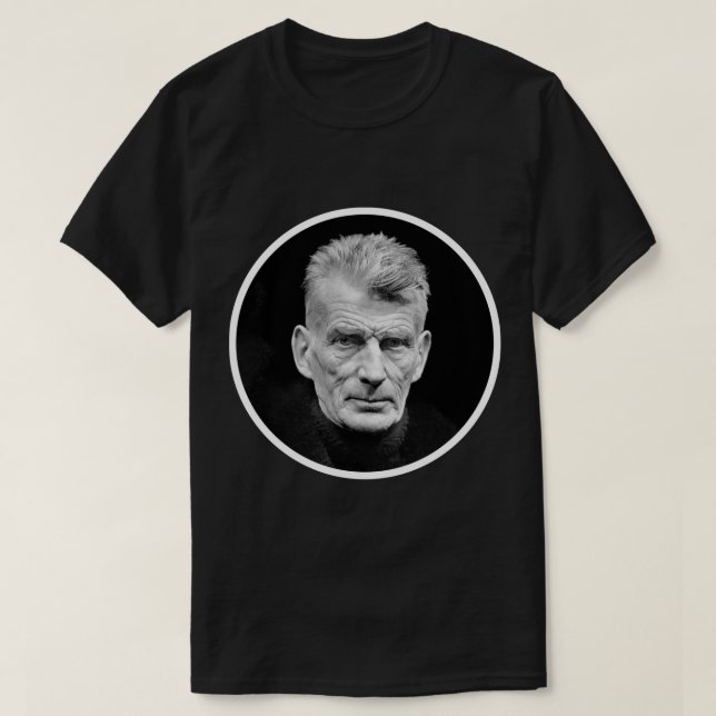 Samuel Beckett Sticker T-Shirt (Design Front)