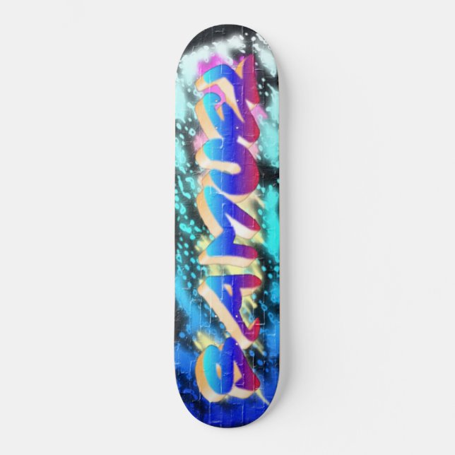 SAMUEL Customised Graffiti Skateboard (Front)