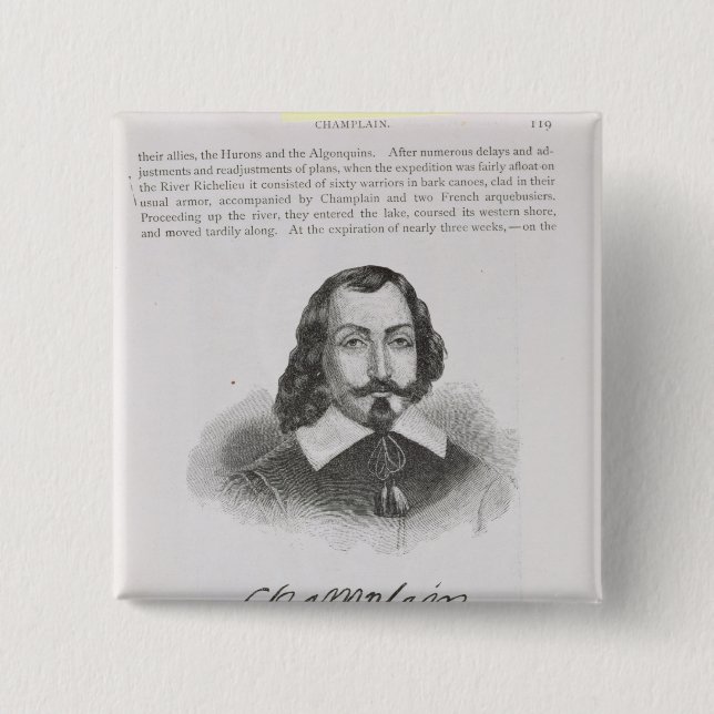 Samuel de Champlain 15 Cm Square Badge (Front)