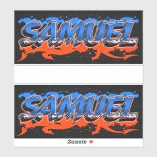 Samuel First Name Graffiti Sticker