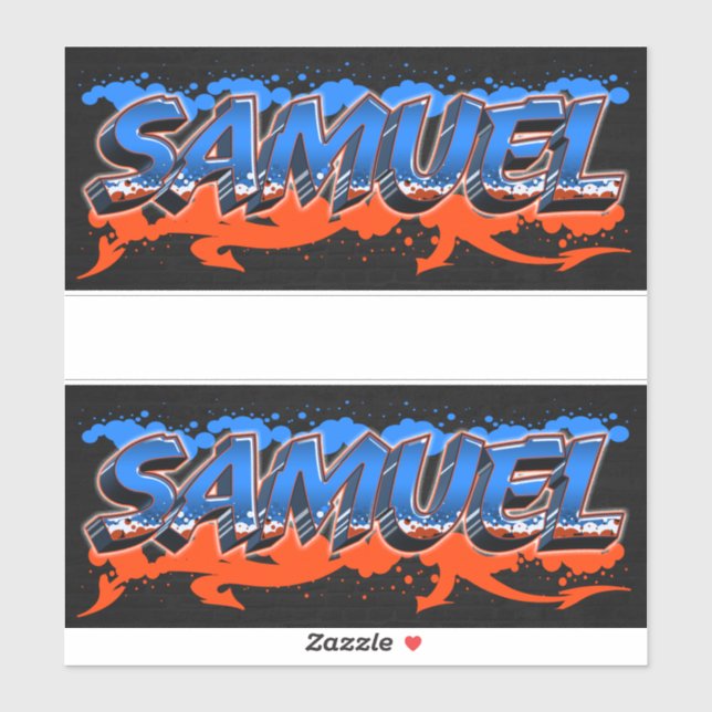 Samuel First Name Graffiti Sticker (Sheet)