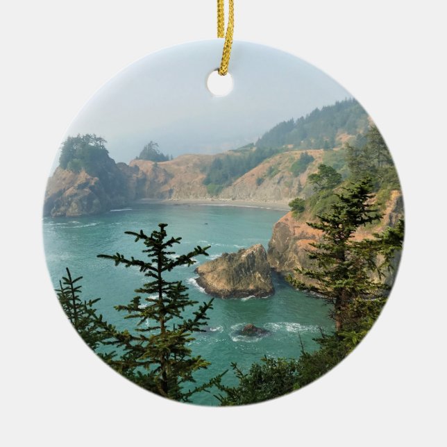 Samuel H. Boardman, Oregon Coast Ceramic Tree Decoration (Front)