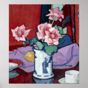 Samuel John Peploe Pink Roses, Chinese Vase Poster