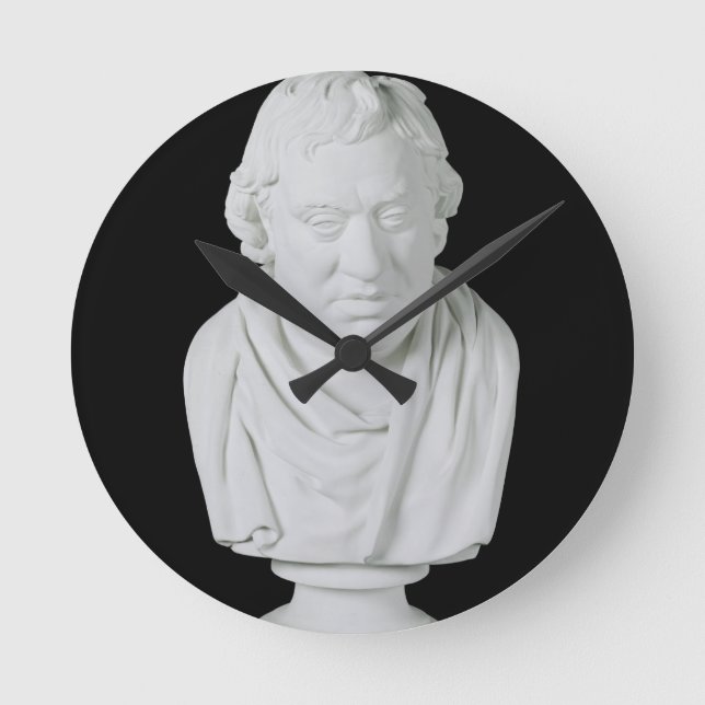 Samuel Johnson (1709-84) 1777 (plaster) Round Clock (Front)