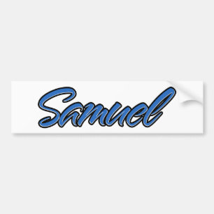 Samuel name blue sticker auto sticker