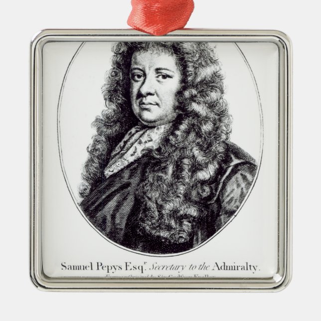 Samuel Pepys Metal Tree Decoration (Front)