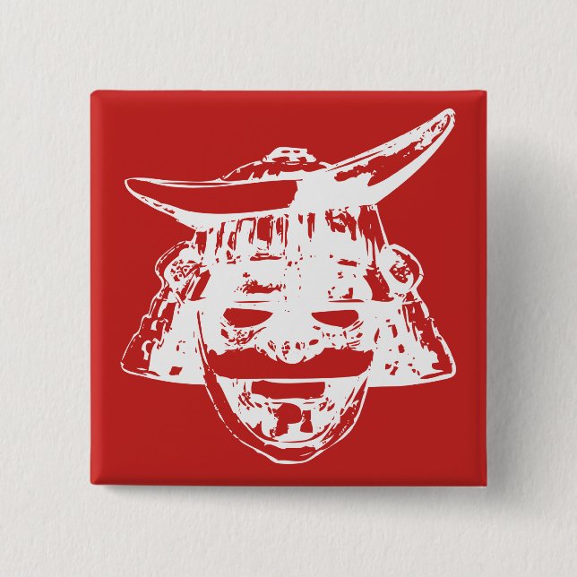 Samurai 15 Cm Square Badge (Front)