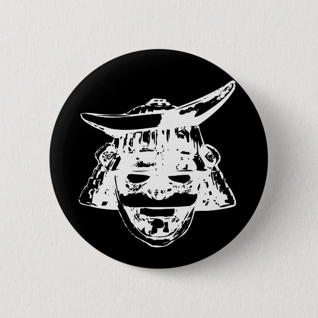 Samurai 6 Cm Round Badge (Front)