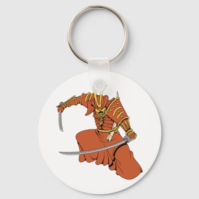 Samurai 6 ~ Ninjas Martial Arts Warrior Fantasy Ar Key Ring (Front)