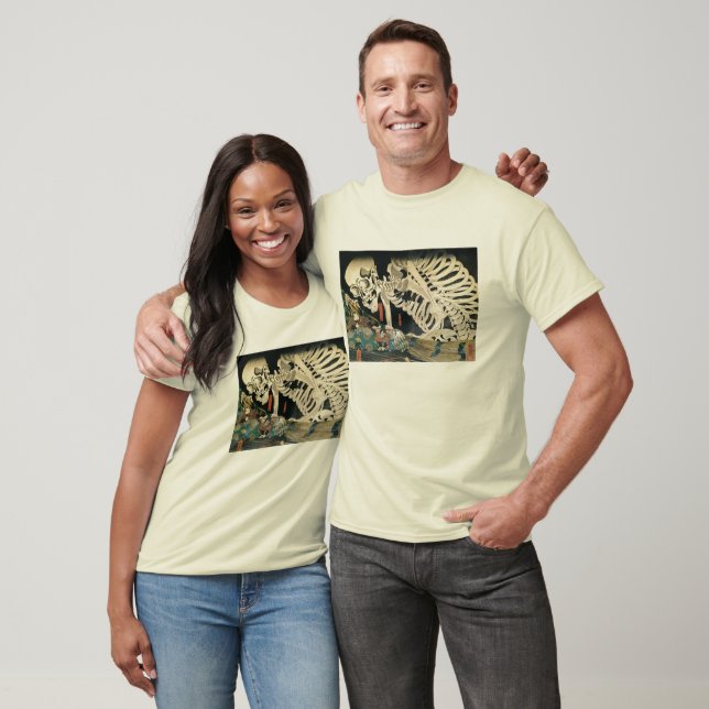 Samurai and Skeleton Ghost T-Shirt (Unisex)